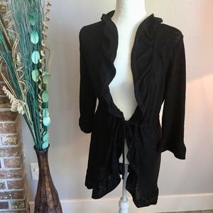 Romy ruffle Cardigan with waist tie.